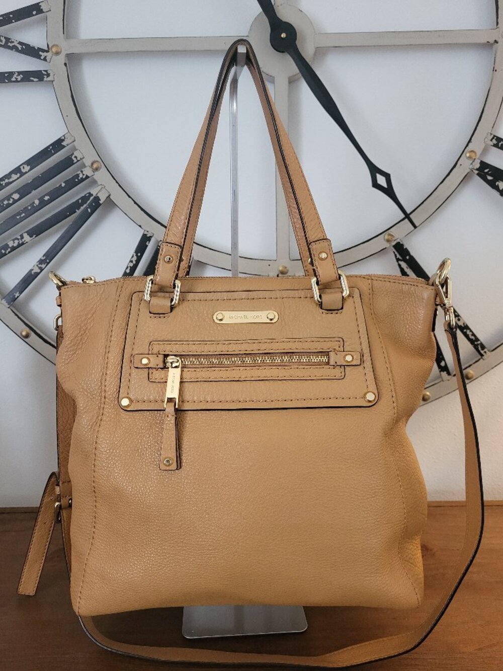 Michael Kors Gilmore Large Pebbled Leather Tote Crossbody Bag